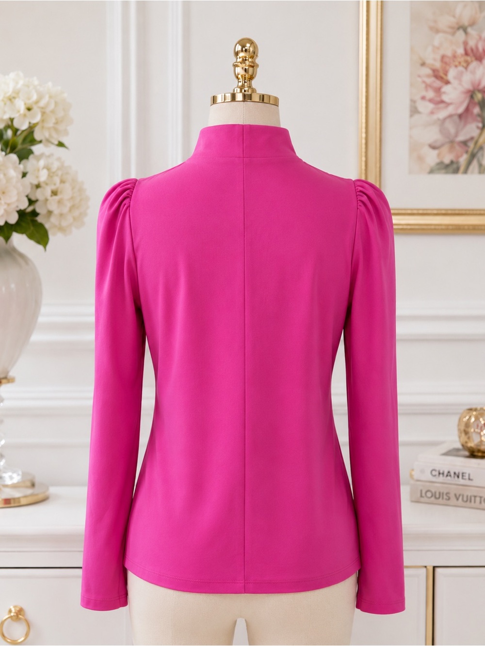 Ann Taylor Pink Long-Sleeve Blouse - Picture 2 of 11